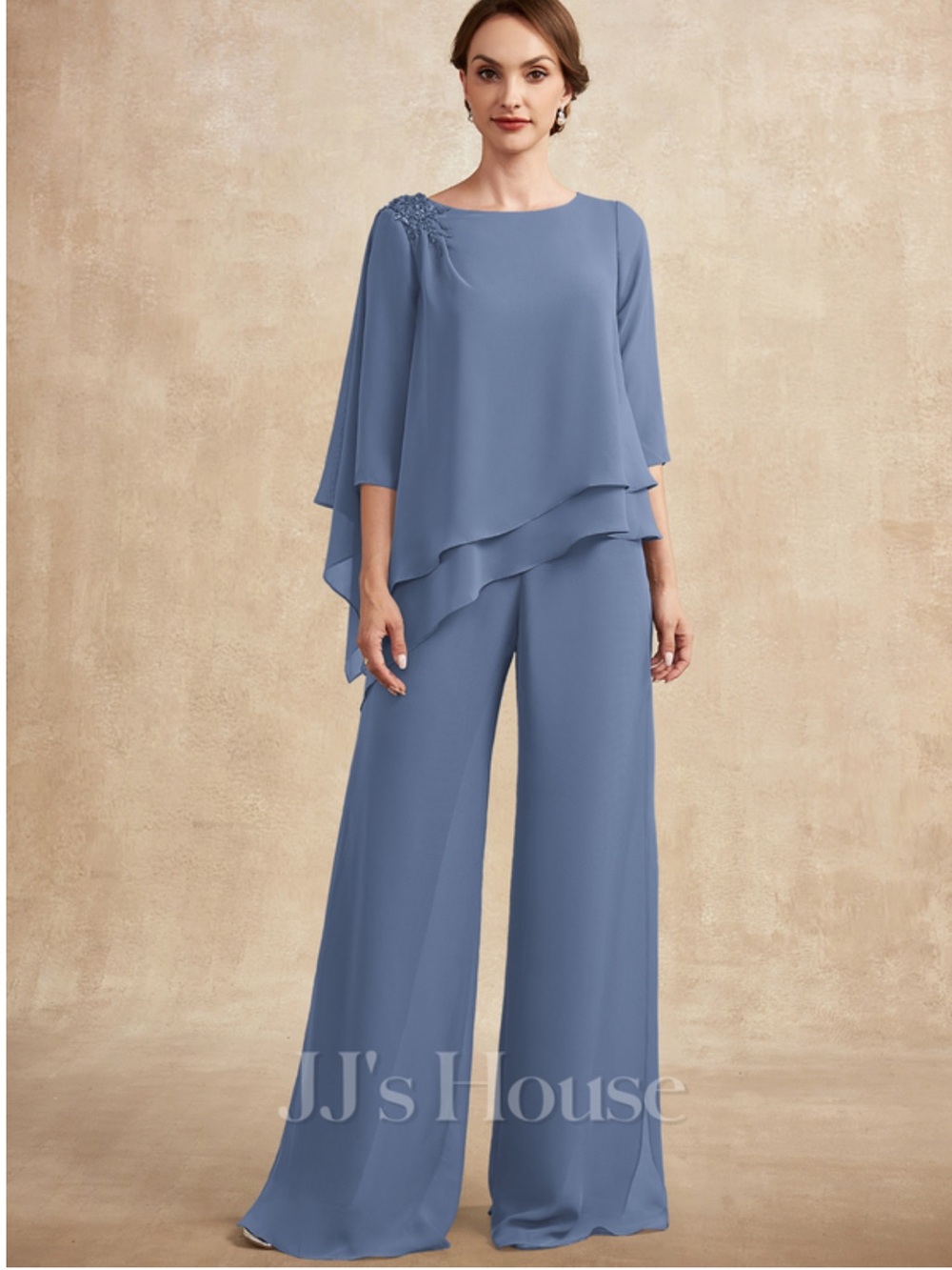 NWT JJ's House Slate Blue Lenore Wide-Leg 2 pc set MOTHER OF BRIDE